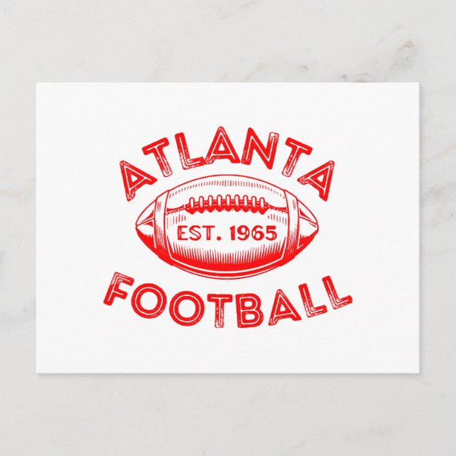 Atlanta Football Vintage Stil Vykort (Framsida)