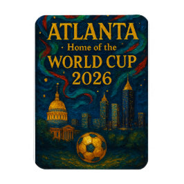 Atlanta Fotboll Elegant Konst 2026 Magnet