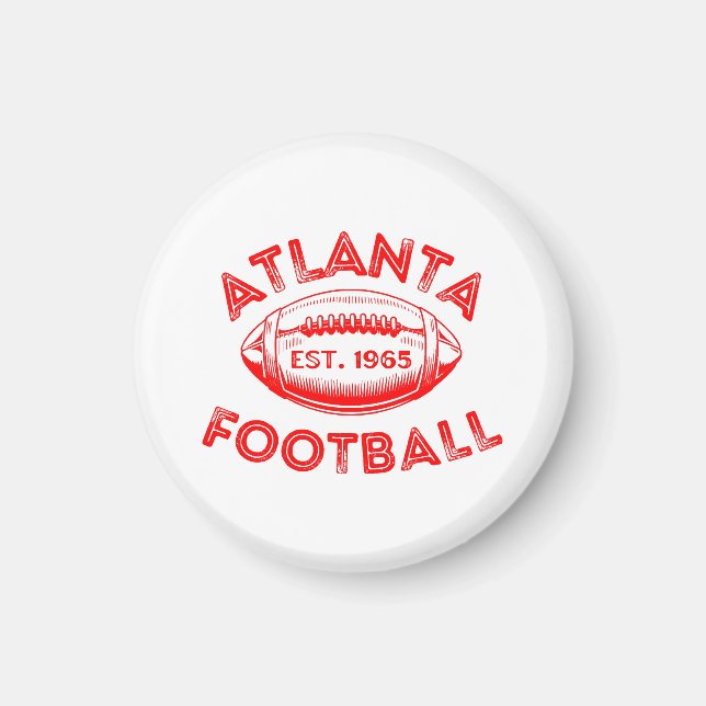 Atlanta Fotboll Vintage Stil  Magnet (Framsidan)