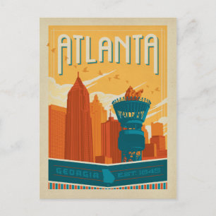 Atlanta, GA - EST. 1845 Vykort