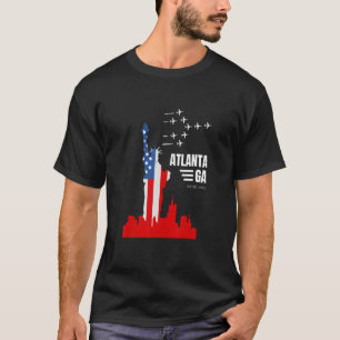 Atlanta GA Frihetsgudinnan Flagga Wrong City Namn T Shirt