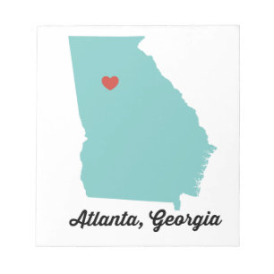 Atlanta, GA - grafisk design av atanta Georgia Anteckningsblock
