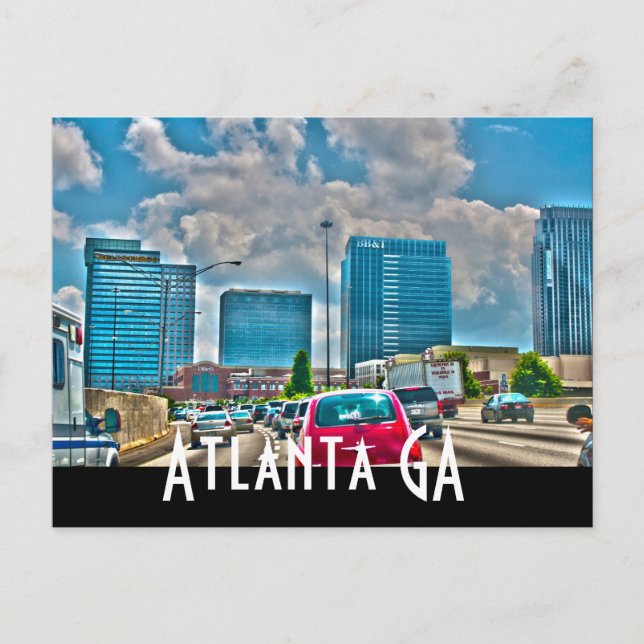 Atlanta GA Vykort (Framsida)