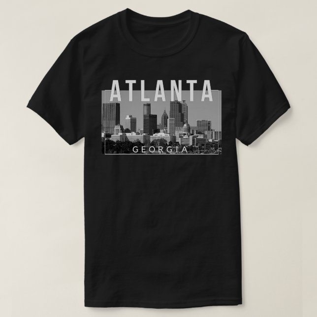 Atlanta Georgia ATL The A Gate City Skyline T Shirt (Design framsida)
