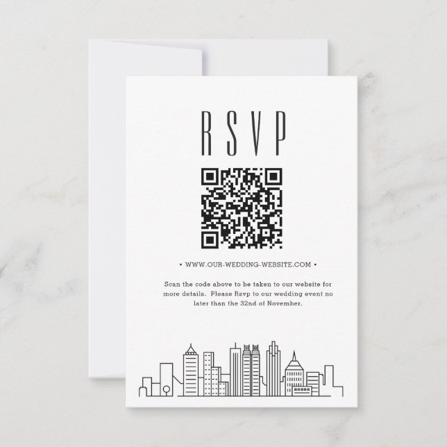 Atlanta, Georgia Bröllop QR Code OSA (Framsida)