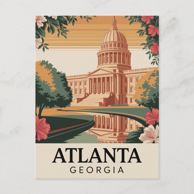 Atlanta Georgia  Capitol Travel Vykort (Framsida)