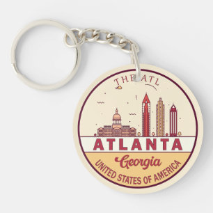 Atlanta Georgia City Skyline Emblem