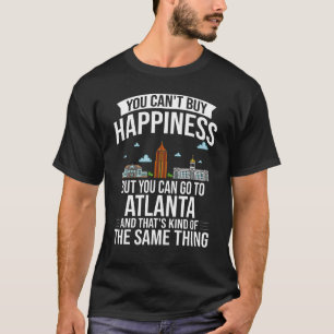 Atlanta Georgia City Skyline Karta Travel T Shirt