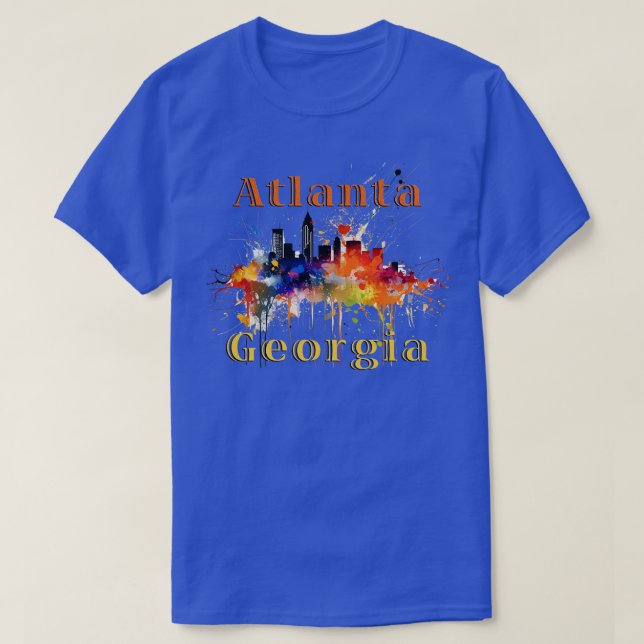 Atlanta Georgia City Skyline T Shirt (Design framsida)