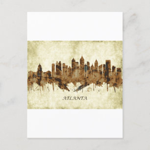 Atlanta Georgia Cityscape Inbjudan Vykort
