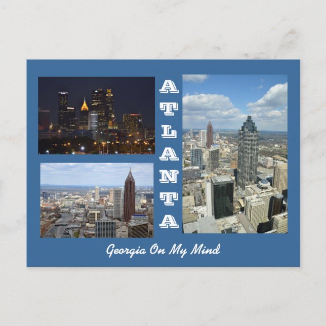 Atlanta, Georgia Cityscape Postcard Vykort (Framsida)