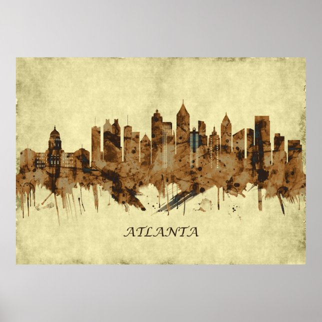 Atlanta Georgia Cityscape Poster (Framsidan)
