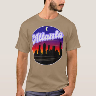 Atlanta, Georgia Cityscape Skyline at Night T Shirt