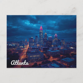 Atlanta Georgia Downtown Skyline Vykort