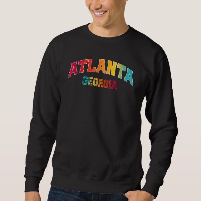 Atlanta Georgia Färg Lång Ärmad Tröja (Framsida)