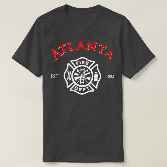 Atlanta Georgia Fire Rädding Department Firefighte T Shirt (Design framsida)