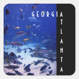 Atlanta Georgia Fyrkantigt Klistermärke