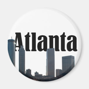 Atlanta Georgia horisont med Atlanta i himmlen Magnet