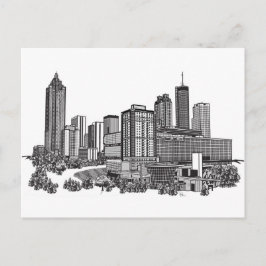 Atlanta Georgia horisontkonst Vykort