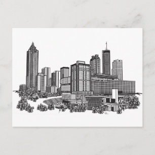Atlanta Georgia horisontkonst Vykort
