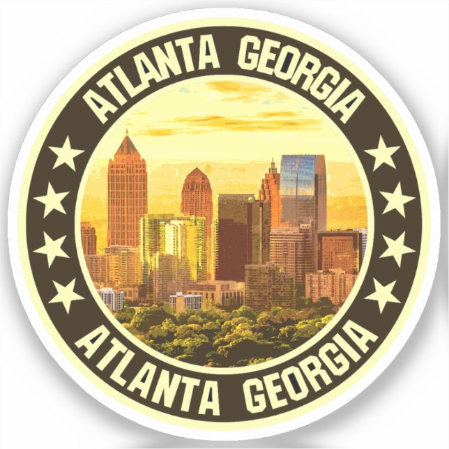 Atlanta Georgia Klistermärken (Framsida)