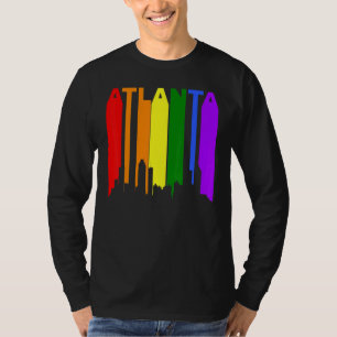 Atlanta Georgia Lgbtq Gay pride Rainbow Skyline T Shirt