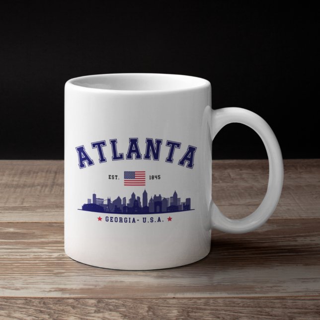 Atlanta Georgia Modern Cityline Kaffemugg (Skapare uppladdad)