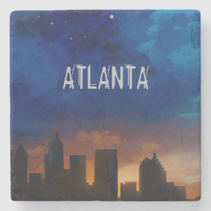 ATLANTA GEORGIA NATTHORISONT - stenkustfartyg Underlägg Sten