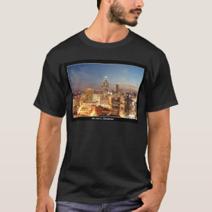 Atlanta Georgia på natten - härlig horisont T-shirt