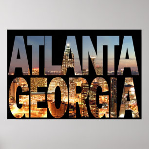 Atlanta Georgia på skymningen Poster