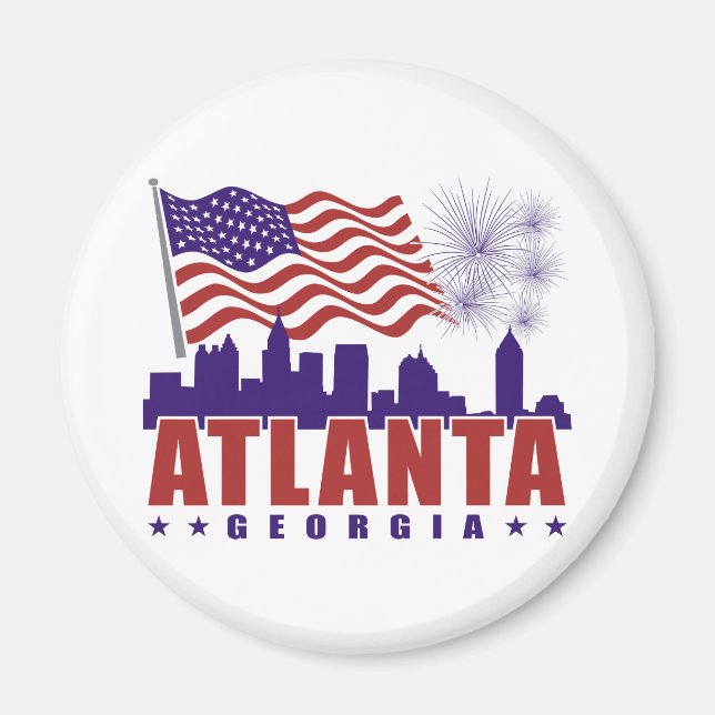 Atlanta Georgia Patriotic Magnet (Framsidan)