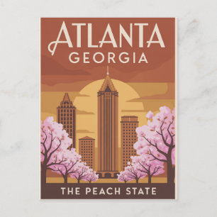 Atlanta Georgia Persikostaten Vykort