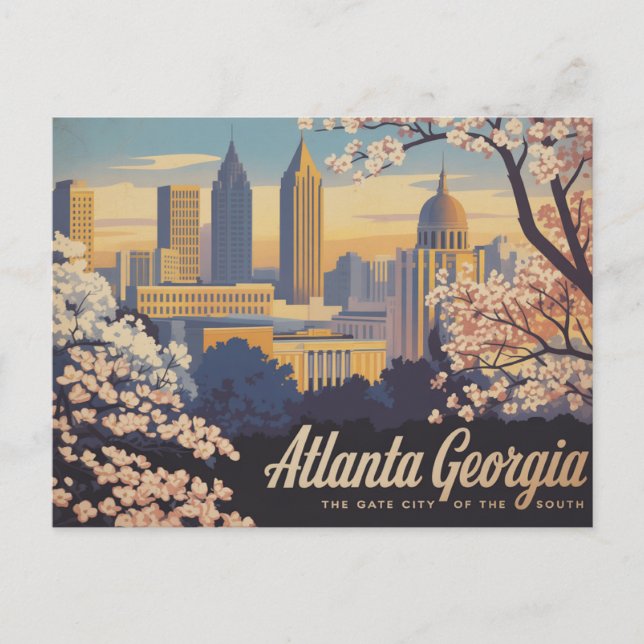 Atlanta Georgia Portstaden i söder Vykort (Framsida)