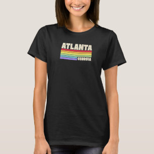 Atlanta Georgia-Pridet Rainbow Flagga Gay pride Me T Shirt