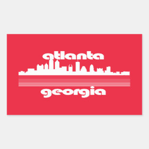 Atlanta Georgia Rektangulärt Klistermärke