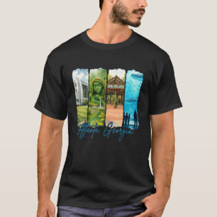 Atlanta Georgia Resa Tripp Penseldrag Souvenir T Shirt