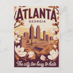 Atlanta Georgia Resan till staden som är för uppta Vykort