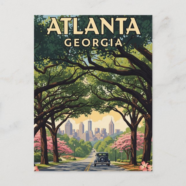 Atlanta Georgia Resor Vykort (Framsida)