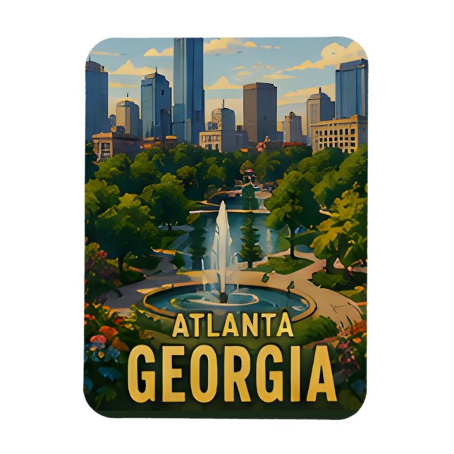Atlanta Georgia Respresent present Magnet (Vertikal)