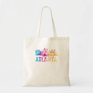 Atlanta Georgia Retro Watercolor Skyline Tygkasse