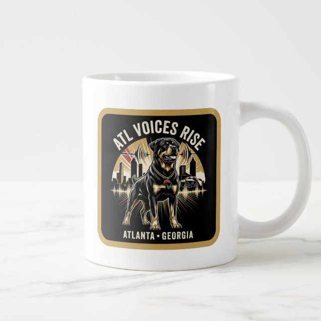 Atlanta Georgia Rottweiler Cultural Pride Art Jumbo Mugg (Höger)