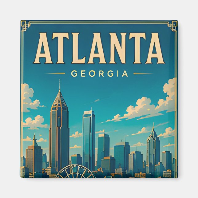 🍑 Atlanta Georgia Semester Minne Magnet (Framsidan)