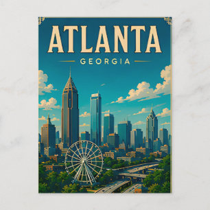 🍑 Atlanta Georgia Semester Minne Vykort