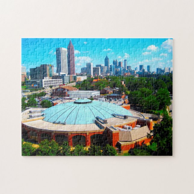 Atlanta Georgia siluett. Pussel (Horisontell)