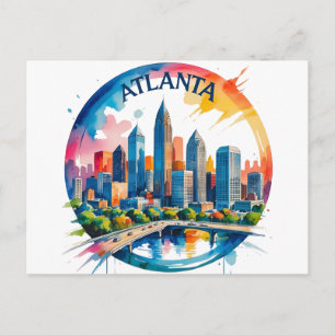 Atlanta Georgia Siluett Vykort
