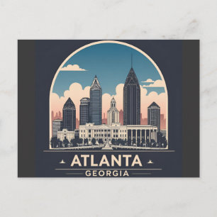 Atlanta Georgia Siluett Vykort