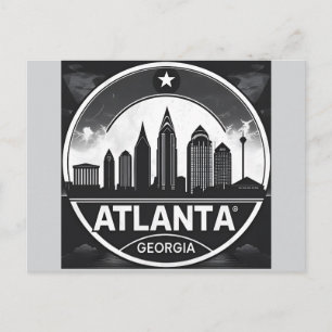 Atlanta Georgia Siluett Vykort