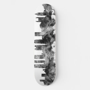 Atlanta Georgia Skyline Black White Mini Skateboard Bräda 18,5 Cm