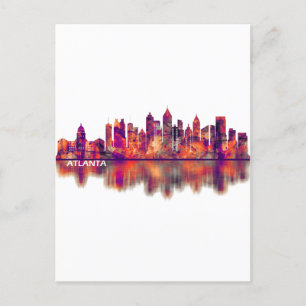 Atlanta Georgia Skyline Helg Vykort
