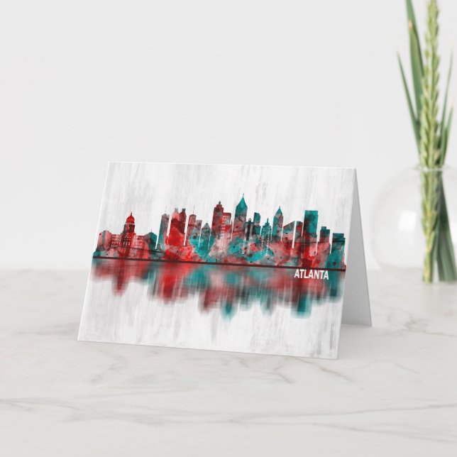 Atlanta Georgia Skyline Helgkort (Framsida)